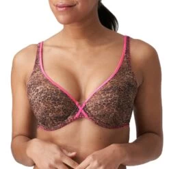 PrimaDonna Twist Cafe Plume 0142174 Außenträger-BH Triangel Cheetah 75C
